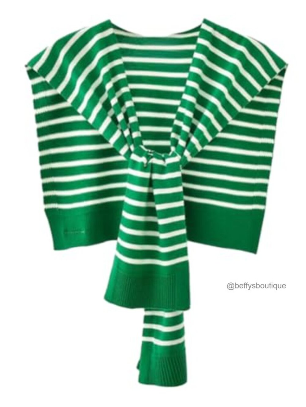 Women's Striped Knit Sweater Shawl Wrap Scarf Cardigan Cape Coverup